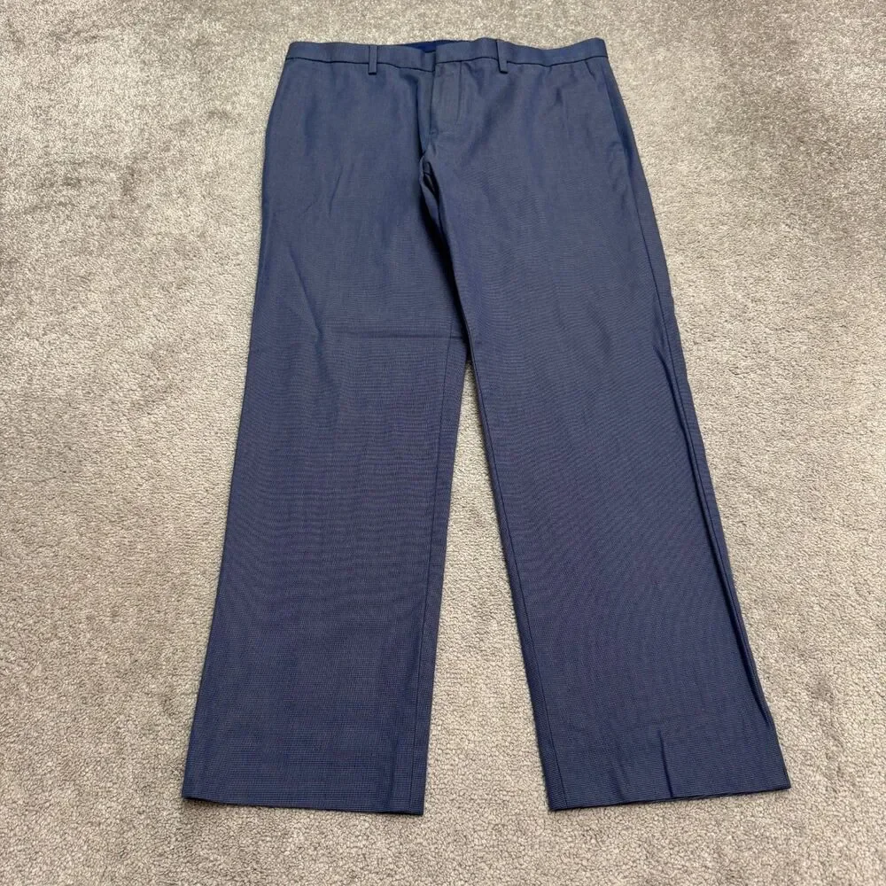 Banana Republic Non-Iron Modern Slim Fit Dress Pants Mens 33x30 Blue Cotton Work